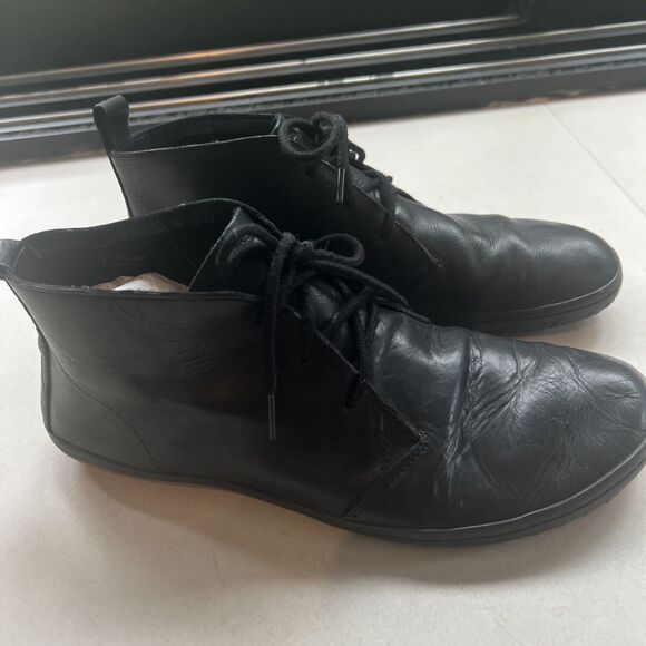 Vivobarefoot Shoes Men 45 EU / US 11.5-12 Black Leather Wild Hide Lace Up Boot - Picture 1 of 13